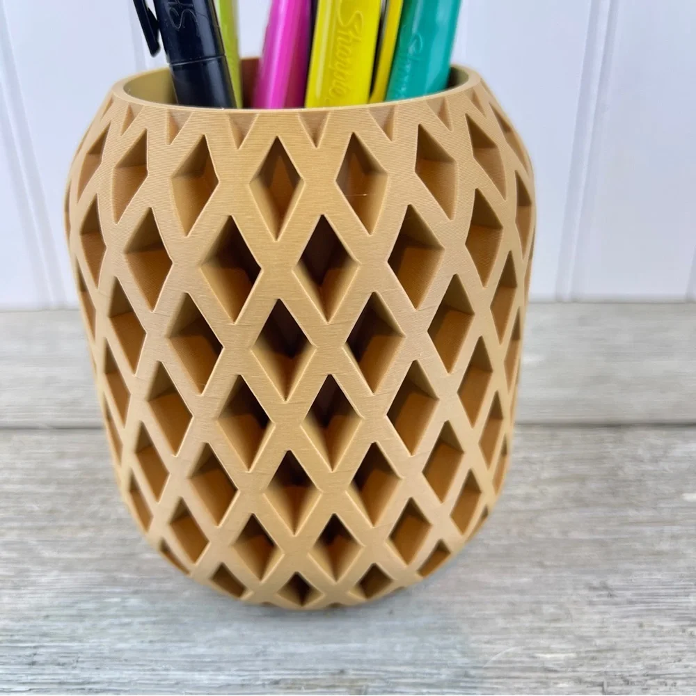 Modern Unique Pen Pencil Holder, The Atila Pen Holder, Pencil Holder, 3D Printed